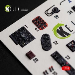 KELIK K48192 He-111 H-20 - interior 3D decals for ICM kit 1/48 – Bild 3