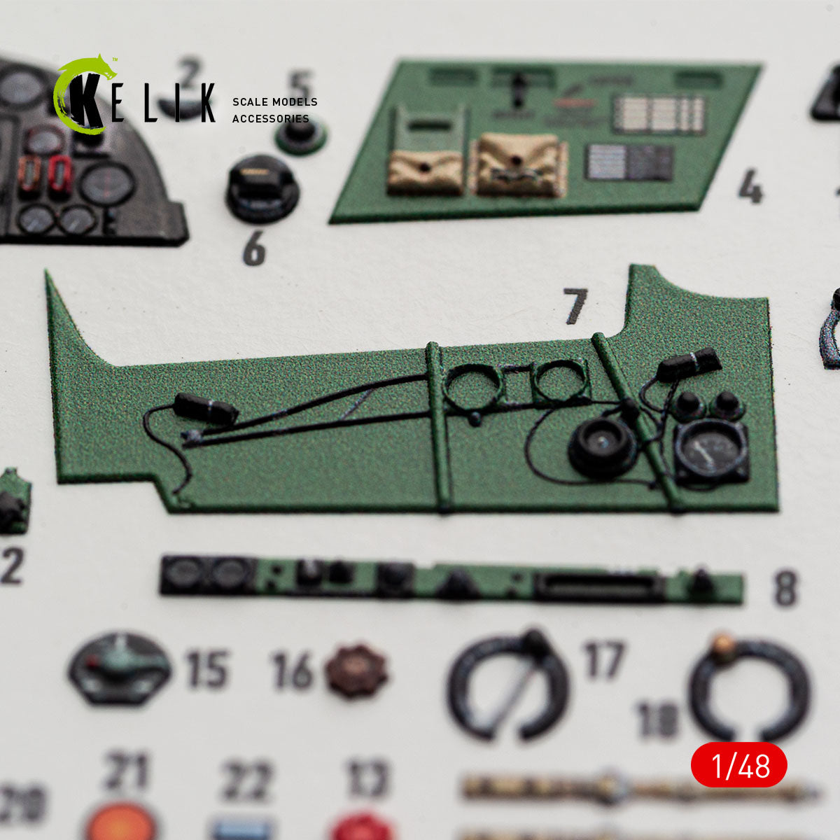 KELIK K48173 Hurricane Mk.IIC - interior 3D decals for HobbyBoss kit 1/48 – Bild 4