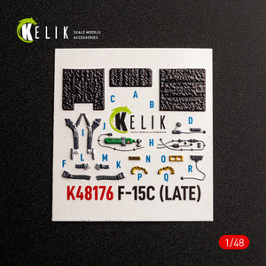 KELIK K48176 F-15C (Late) - interior 3D decals for Hasegawa kit 1/48 – zdjęcie 6