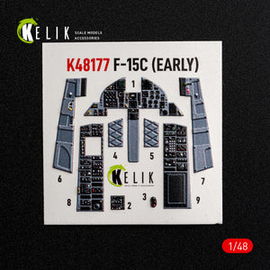 KELIK K48177 F-15C (Early) - interior 3D decals for Hasegawa kit 1/48 – zdjęcie 8