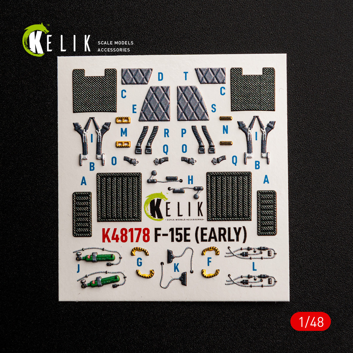 KELIK K48178 F-15E (Early) - interior 3D decals for Hasegawa kit 1/48 – Bild 4