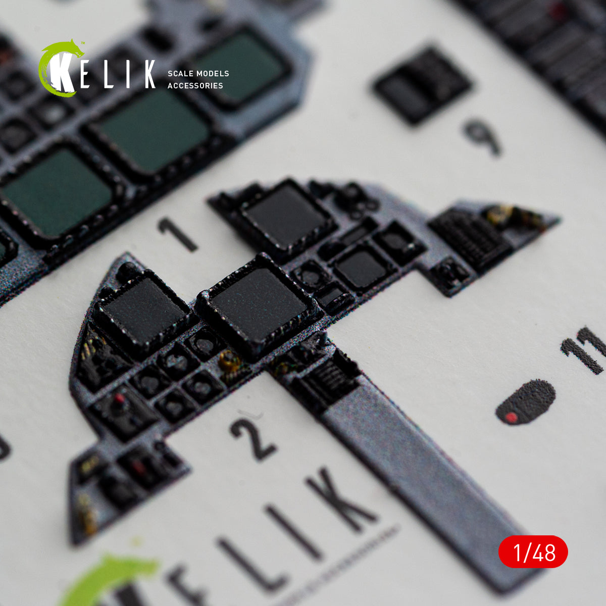 KELIK 48185 F-15E (Late) - interior 3D decals for Hasegawa kit 1/48 – imagen 7