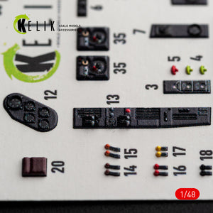 KELIK K48192 He-111 H-20 - interior 3D decals for ICM kit 1/48 – Bild 4