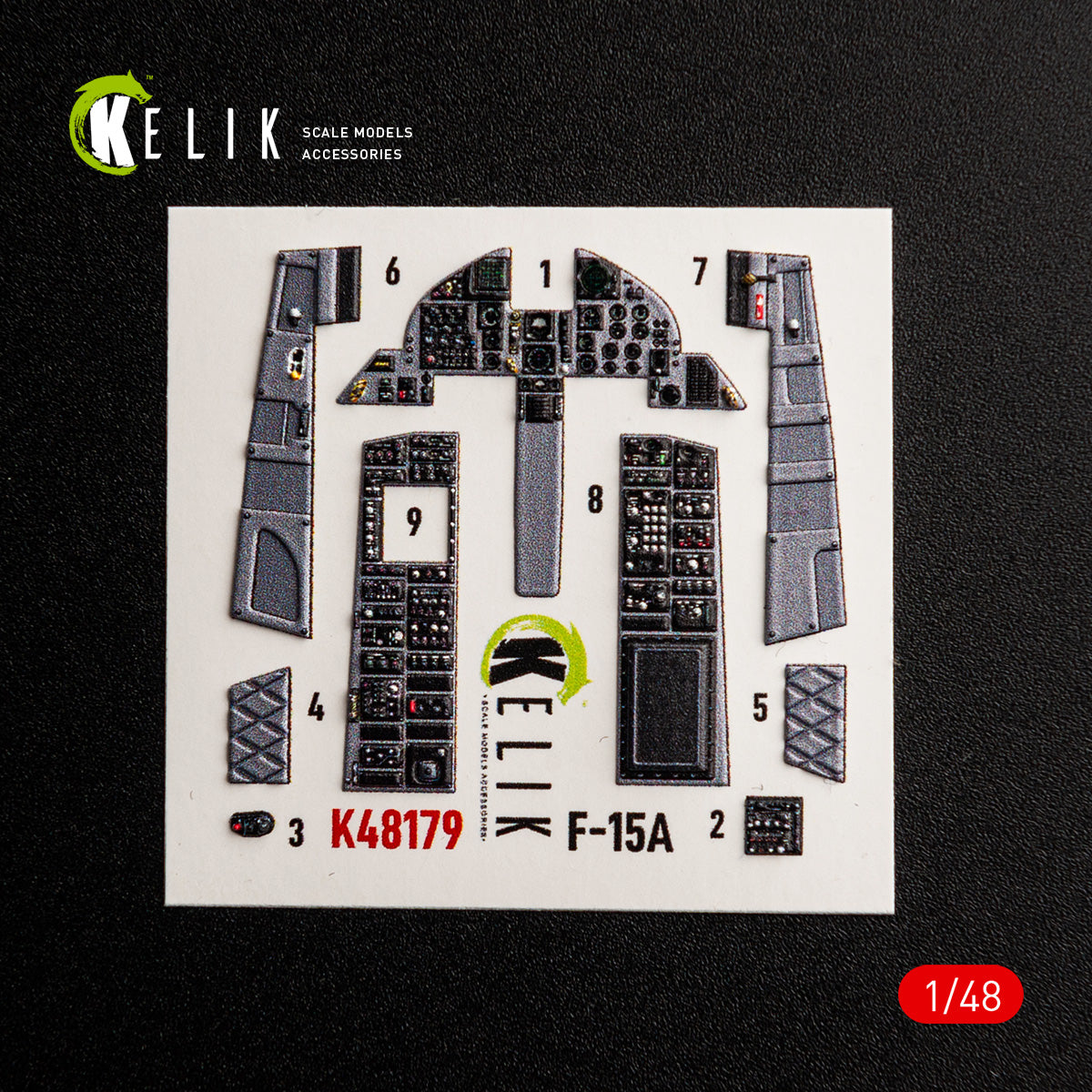 KELIK K48179 F-15A - interior 3D decals for Hasegawa kit 1/48 – immagine 7