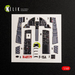 KELIK K48179 F-15A - interior 3D decals for Hasegawa kit 1/48 – immagine 7