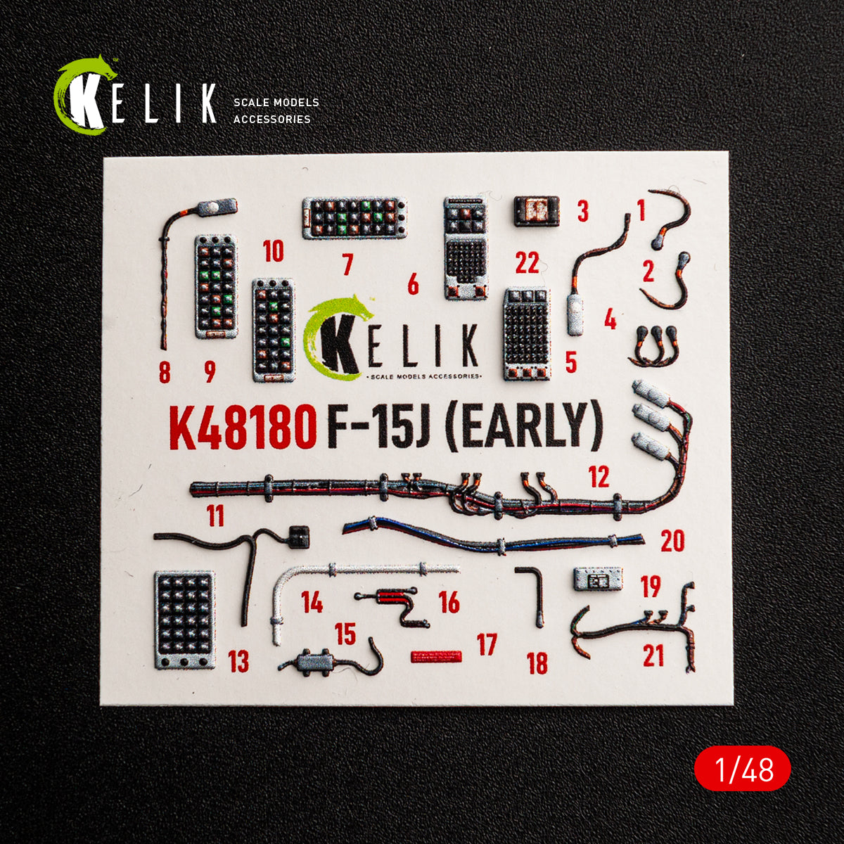 KELIK K48180 F-151 (Early) - interior 3D decals for Hasegawa kit 1/48 – zdjęcie 9