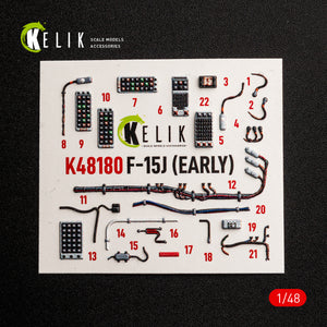 KELIK K48180 F-151 (Early) - interior 3D decals for Hasegawa kit 1/48 – zdjęcie 9
