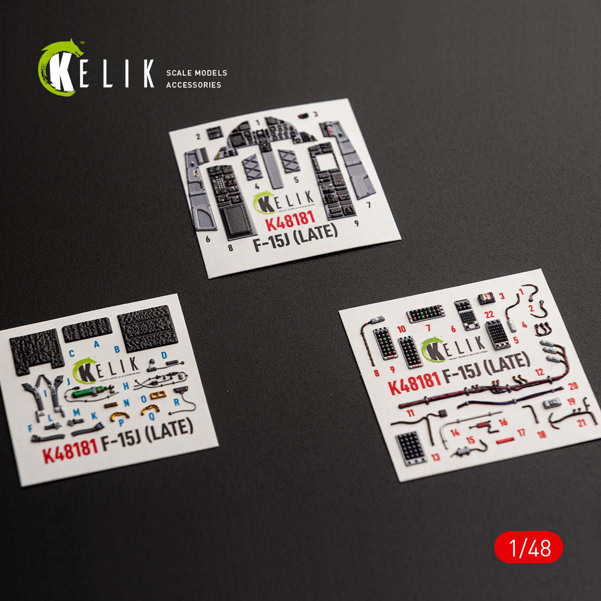 KELIK K48181 F-15.1 (Late) - interior 3D decals for Hasegawa kit 1/48 – image 7
