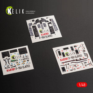 KELIK K48181 F-15.1 (Late) - interior 3D decals for Hasegawa kit 1/48 – image 7