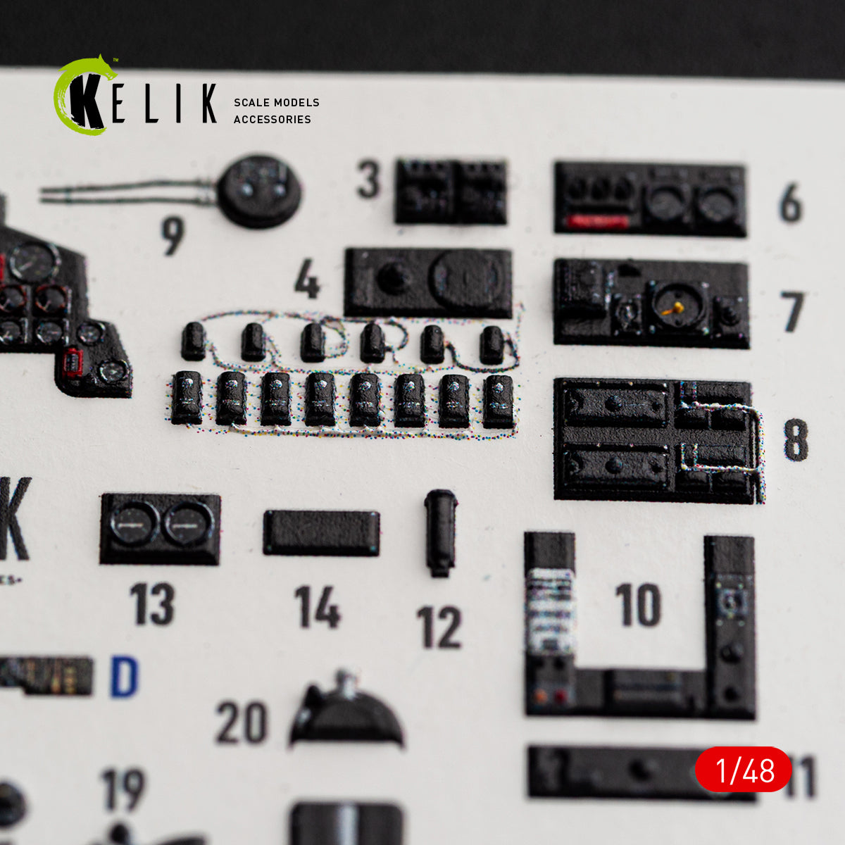KELIK K48184 Defiant Fi - interior 3D decals for Trumpeter kit 1/48 – Bild 4