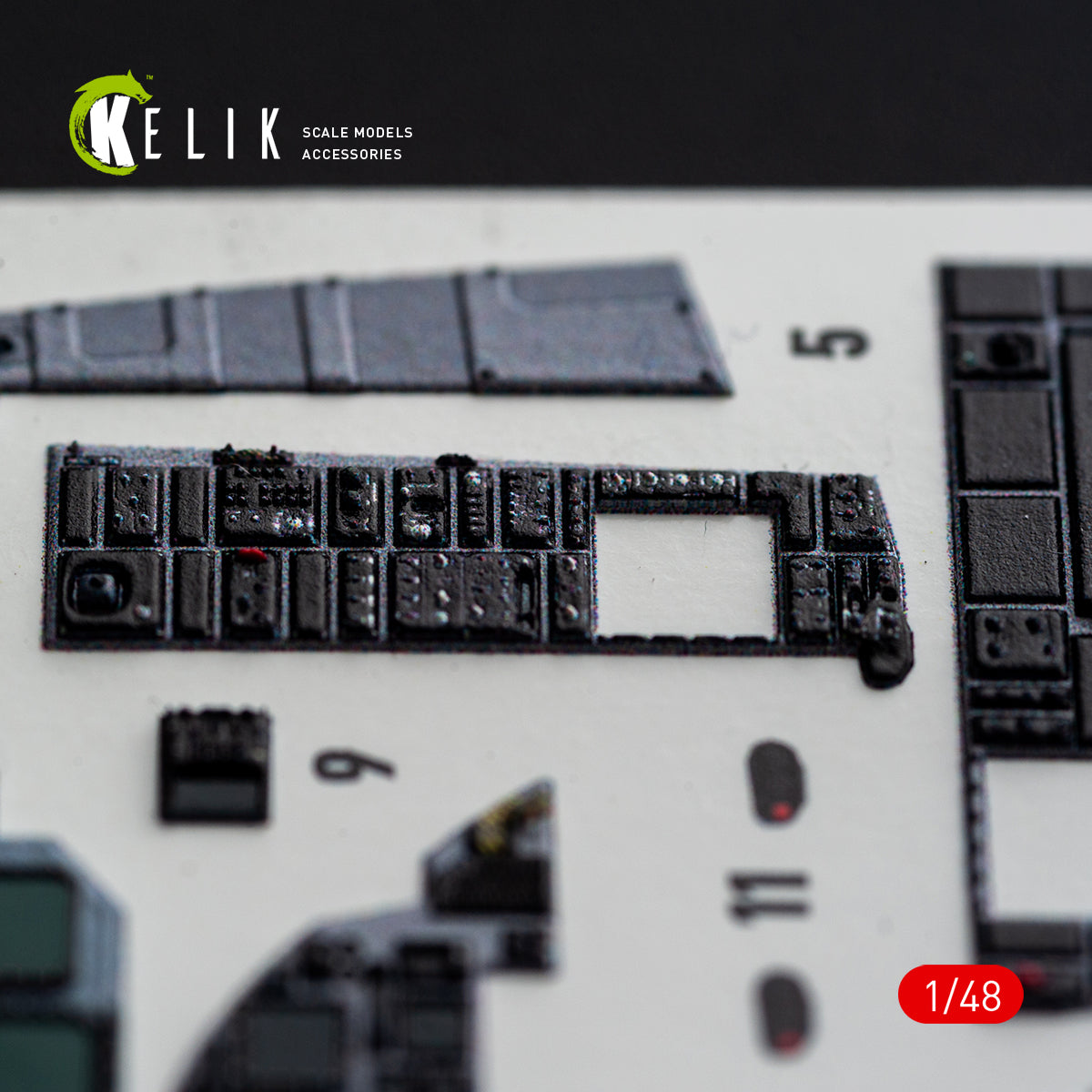 KELIK 48185 F-15E (Late) - interior 3D decals for Hasegawa kit 1/48 – imagen 8