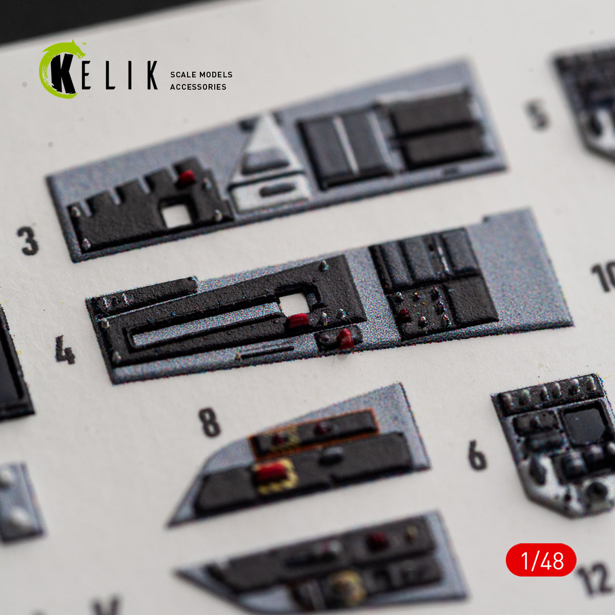 KELIK K48186 F-358 - interior 3D decals for Italeri kit 1/48 – imagen 5