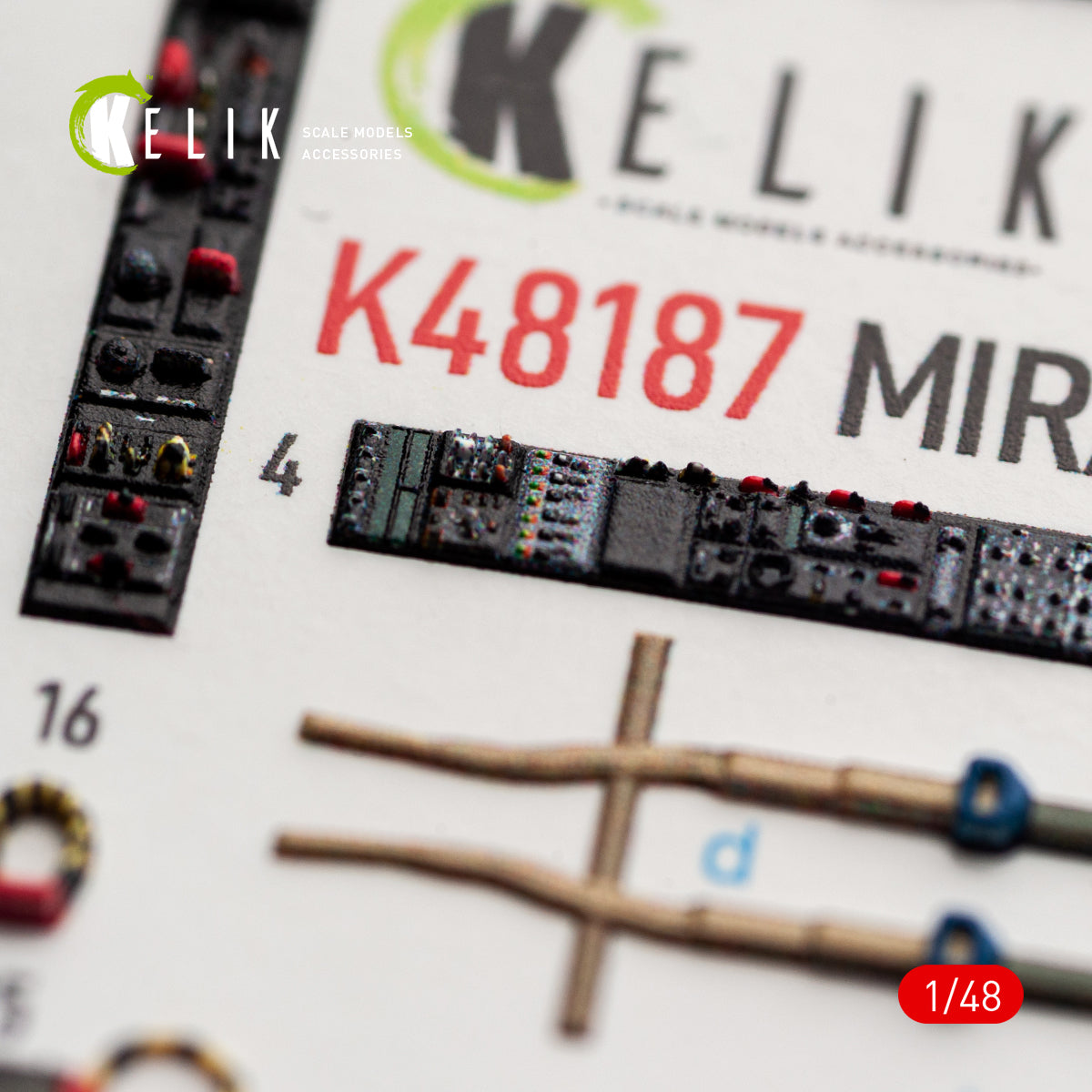 KELIK K48187 Mirage F1C/CR - interior 3D decals for Italeri kit 1/48 – Bild 5