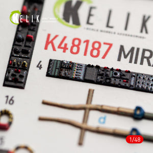 KELIK K48187 Mirage F1C/CR - interior 3D decals for Italeri kit 1/48 – Bild 5