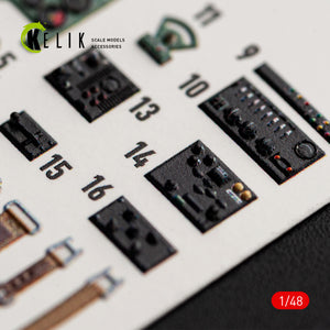 KELIK K48189 A6M2b Zero - interior 3D decals for Academy kit 1/48 – imagen 5
