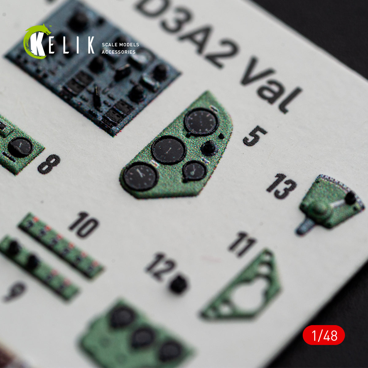 KELIk Aichi K48196 D3A2 Val - interior 3D decals for Wingsy Kits kit 1/48 – imagen 5