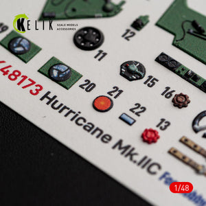 KELIK K48173 Hurricane Mk.IIC - interior 3D decals for HobbyBoss kit 1/48 – Bild 6