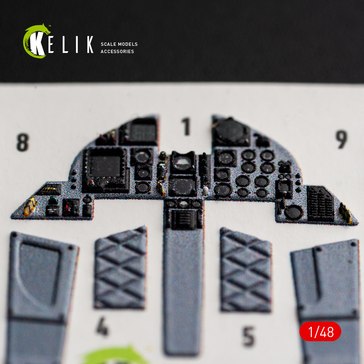 KELIK K48176 F-15C (Late) - interior 3D decals for Hasegawa kit 1/48 – zdjęcie 8