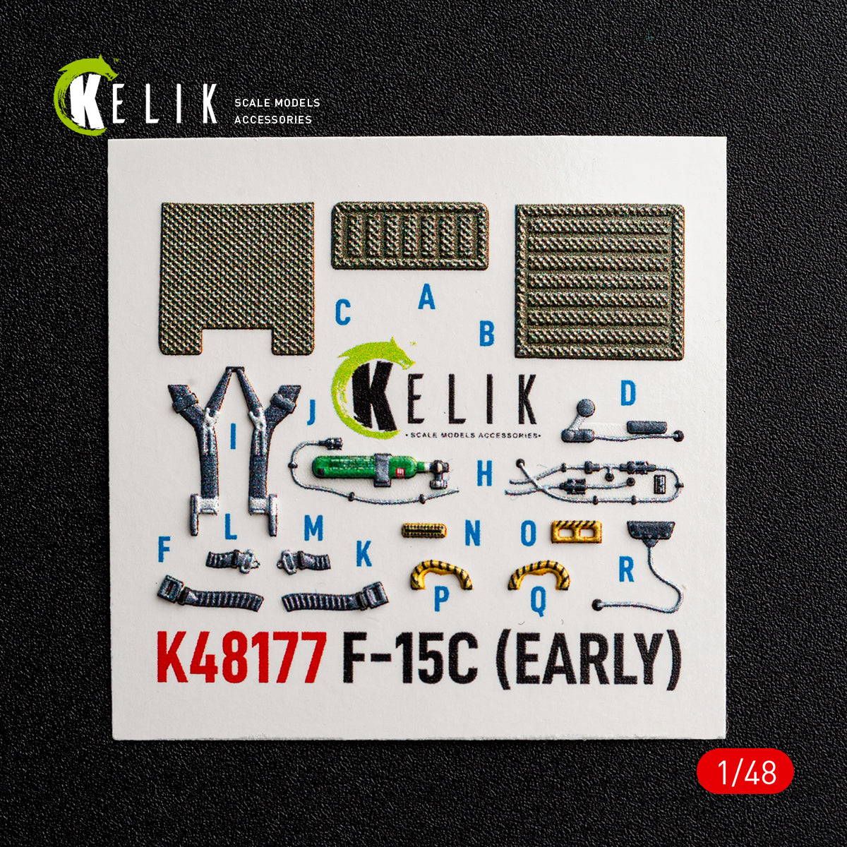 KELIK K48177 F-15C (Early) - interior 3D decals for Hasegawa kit 1/48 – zdjęcie 6