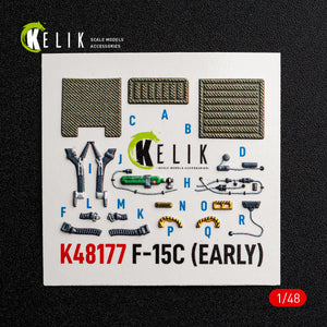 KELIK K48177 F-15C (Early) - interior 3D decals for Hasegawa kit 1/48 – zdjęcie 6