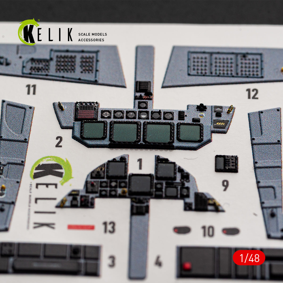 KELIK K48178 F-15E (Early) - interior 3D decals for Hasegawa kit 1/48 – Bild 6