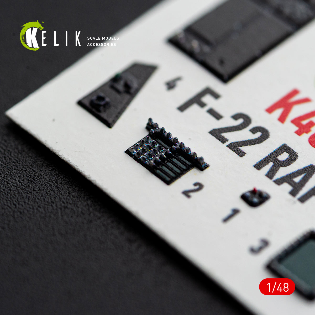 KELIK K48190 F-22 Raptor - interior 3D decals for Hasegawa kit 1/48 – Bild 6