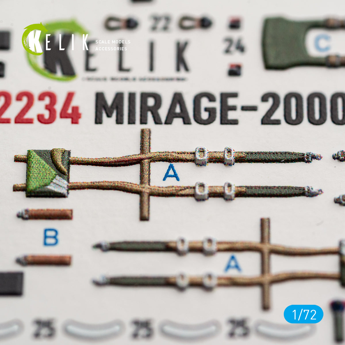 KELIK K72234 Mirage-20000 - interior 3D decals for DreamModel kit 1/72 – imagen 6