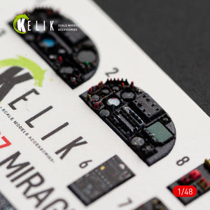 KELIK K48187 Mirage F1C/CR - interior 3D decals for Italeri kit 1/48 – Bild 7