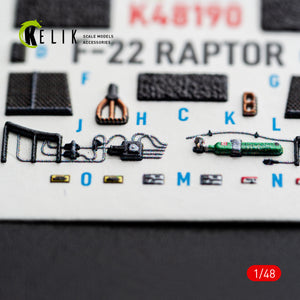 KELIK K48190 F-22 Raptor - interior 3D decals for Hasegawa kit 1/48 – Bild 7