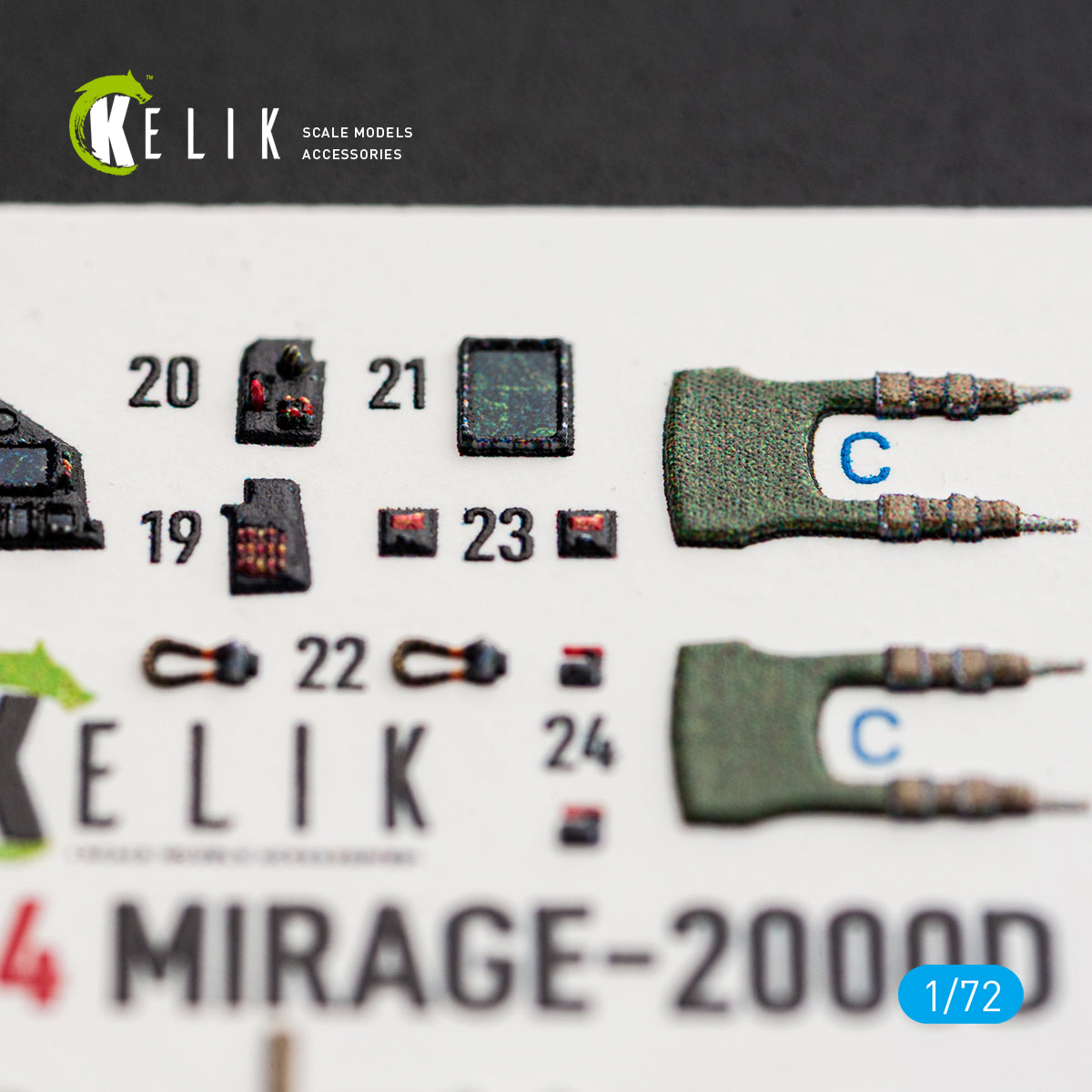 KELIK K72234 Mirage-20000 - interior 3D decals for DreamModel kit 1/72 – imagen 7