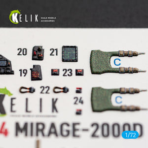 KELIK K72234 Mirage-20000 - interior 3D decals for DreamModel kit 1/72 – imagen 7