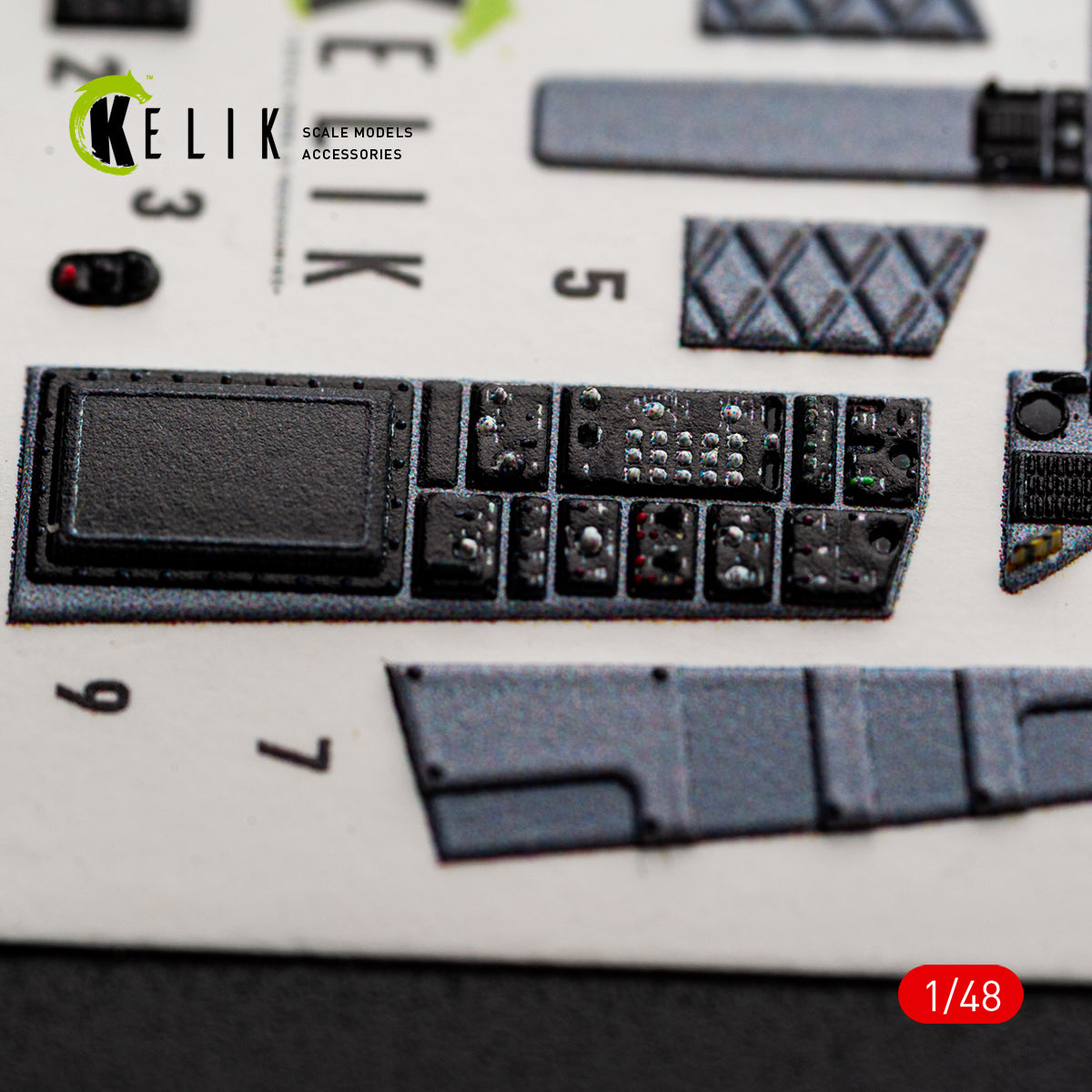 KELIK K48177 F-15C (Early) - interior 3D decals for Hasegawa kit 1/48 – zdjęcie 4