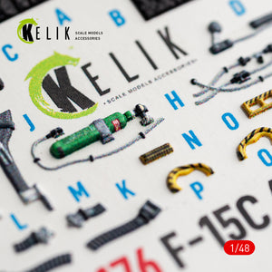 KELIK K48176 F-15C (Late) - interior 3D decals for Hasegawa kit 1/48 – zdjęcie 12