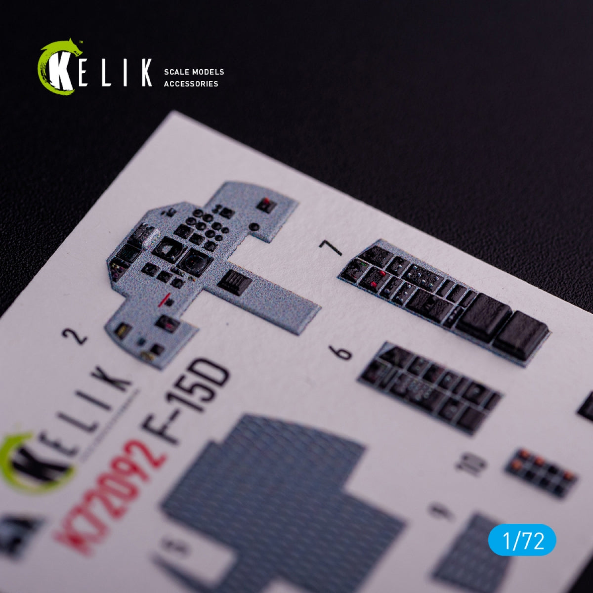 KELIK K72092 F-15D - interior 3D decals for FineMolds kit 1/72 – Bild 10