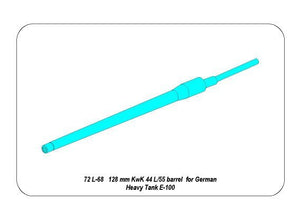 Aber 72L-68 128mm KwK 44 L/65 barrel for German E-100 Super Heavy Tank 1/72 – imagen 7