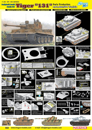 Dragon 6820 Tiger I 131 s.Pz.Abt.504 Tunisia – zdjęcie 5