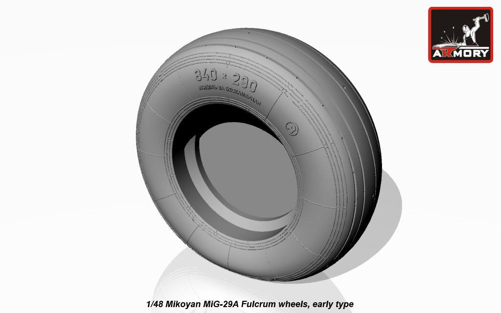 Armory Models AW48022 Mikoyan MiG-29A/B/UB Fulcrum wheels, early 1/48 – Bild 2