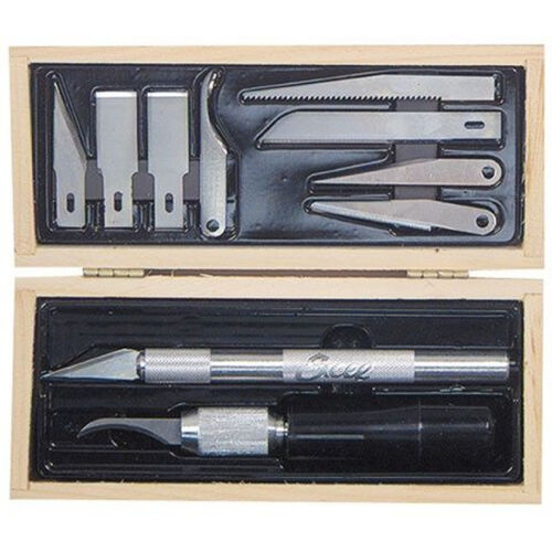 Excel Hobby Tools 44385 Arts &amp;amp; Crafts Knife Set - Wooden Box