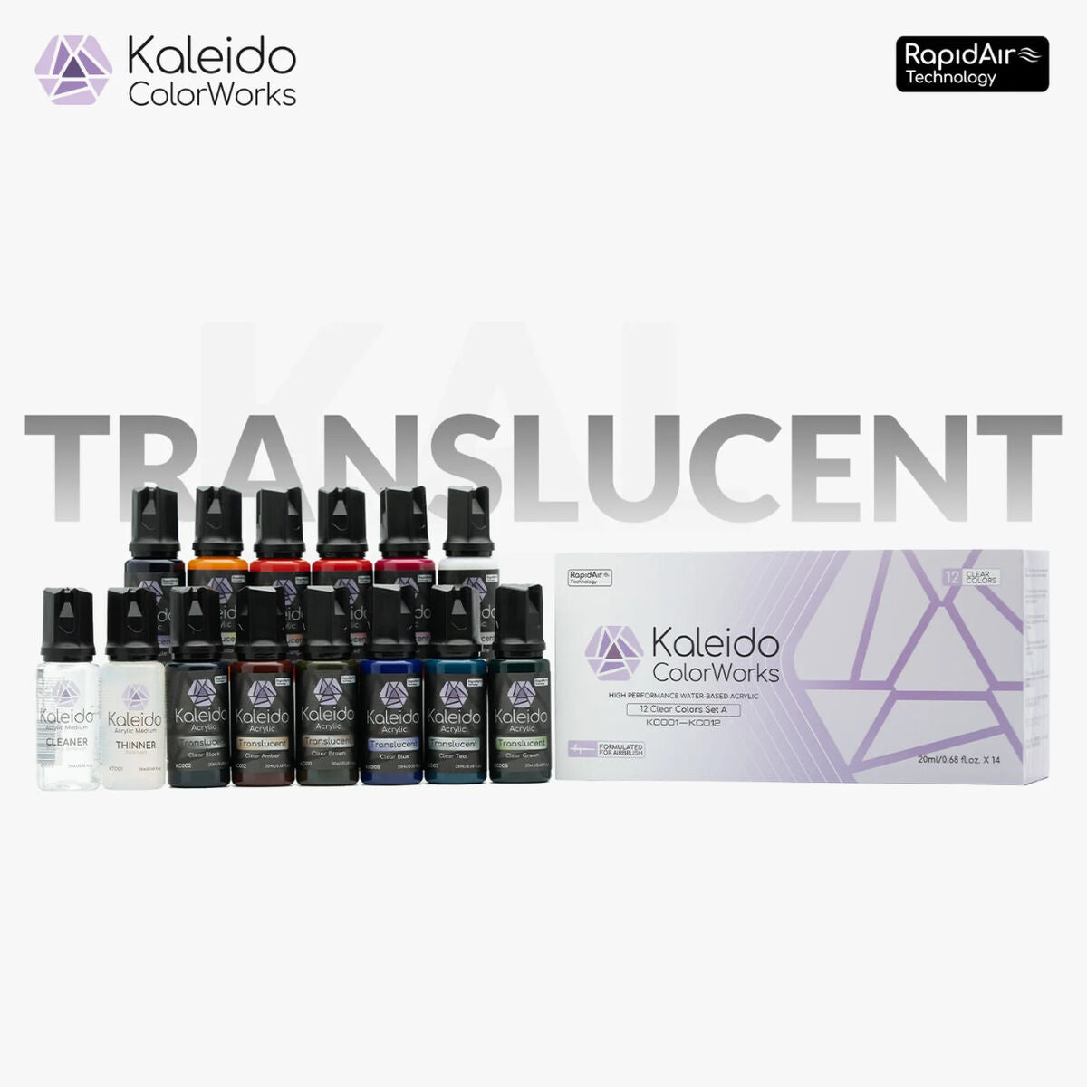 Kaleido 46784 12 Clear Colors Set 20 ml (14 pcs)