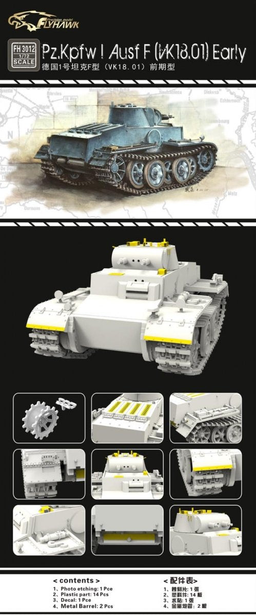 Flyhawk FH3012 Pz. Kpfw I Ausf F (VK.18.01) Early 1/72 – imagen 2