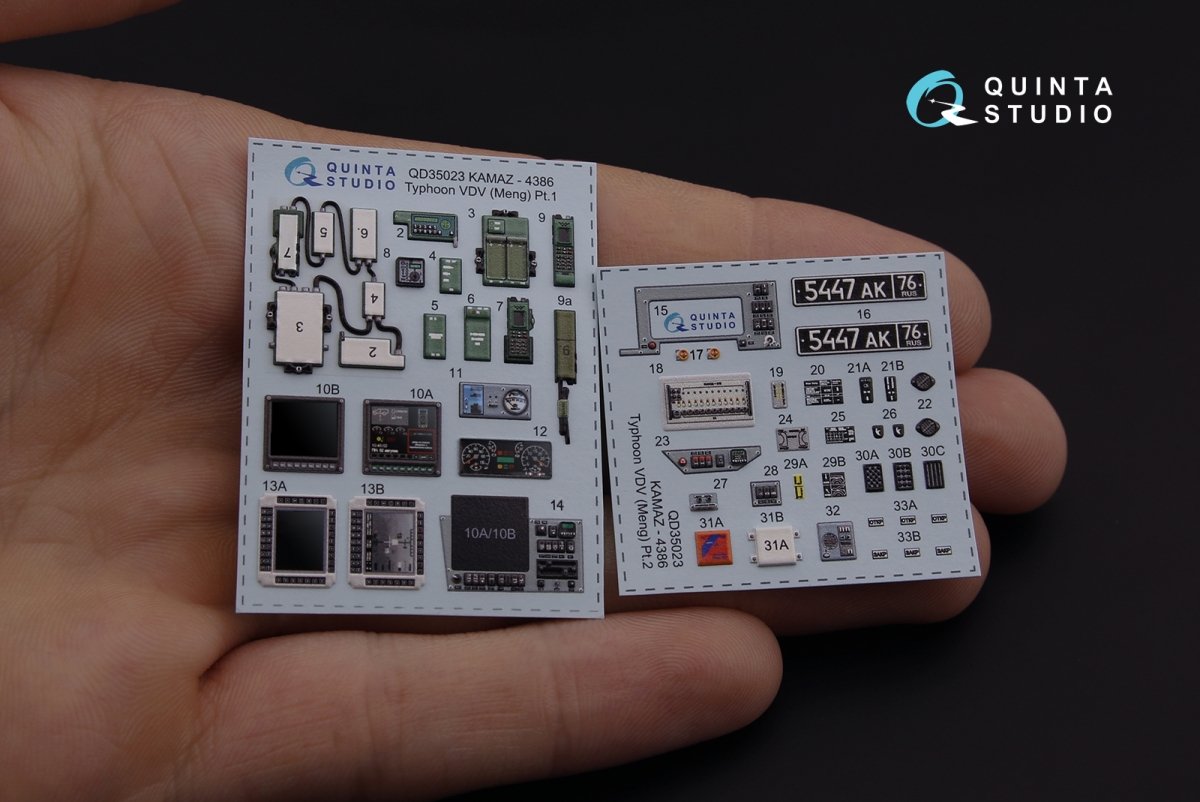 Quinta Studio QD35023 K-4386 Typhoon VDV 3D-Printed &amp;amp; coloured Interior on decal paper (for MENG kit) 1/35 – zdjęcie 2