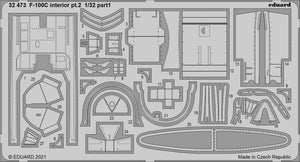 Eduard 32473 F-100C interior pt.2 TRUMPETER 1/32