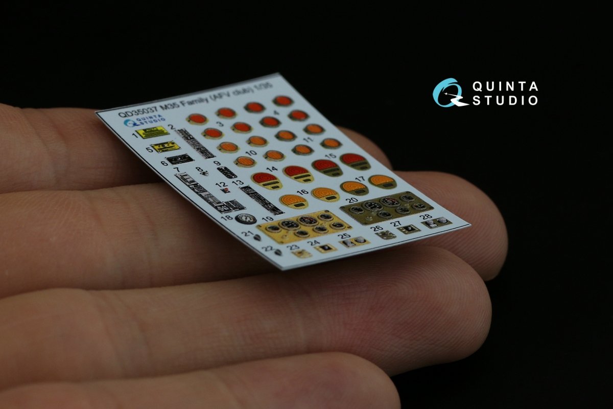 Quinta Studio QD35037 M35 Family 3D-Printed &amp;amp; coloured Interior on decal paper (AFV club) 1/35 – Bild 8