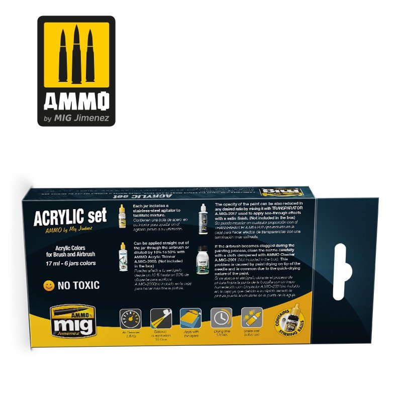 AMMO of Mig Jimenez 7253 AH64 Apache Set 6x17ml – imagen 2
