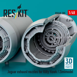 RESKIT RSU48-0585 Jaguar exhaust nozzles for Kitty Hawk / Zimimodel (3D Printed) 1/48