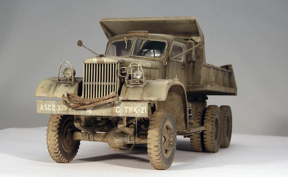 Mirror Model 35804 U.S. Diamond T 972 Dump Truck Hard Top Cab 1/35 – Bild 5