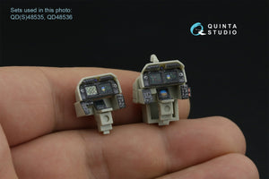 Quinta Studio QD48536 AH-1Z Zulu Cobra/Viper luminous displays 3D-Printed &amp;amp; coloured Interior on decal paper (KittyHawk) 1/48 – imagen 6