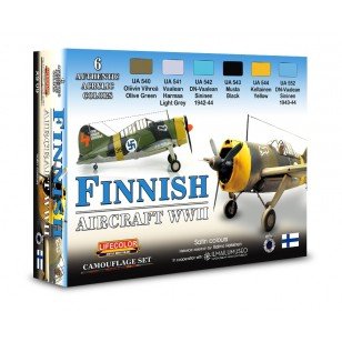 Coffret de peinture acrylique Lifecolor XS09 Avion finlandais 6 x 22 ml