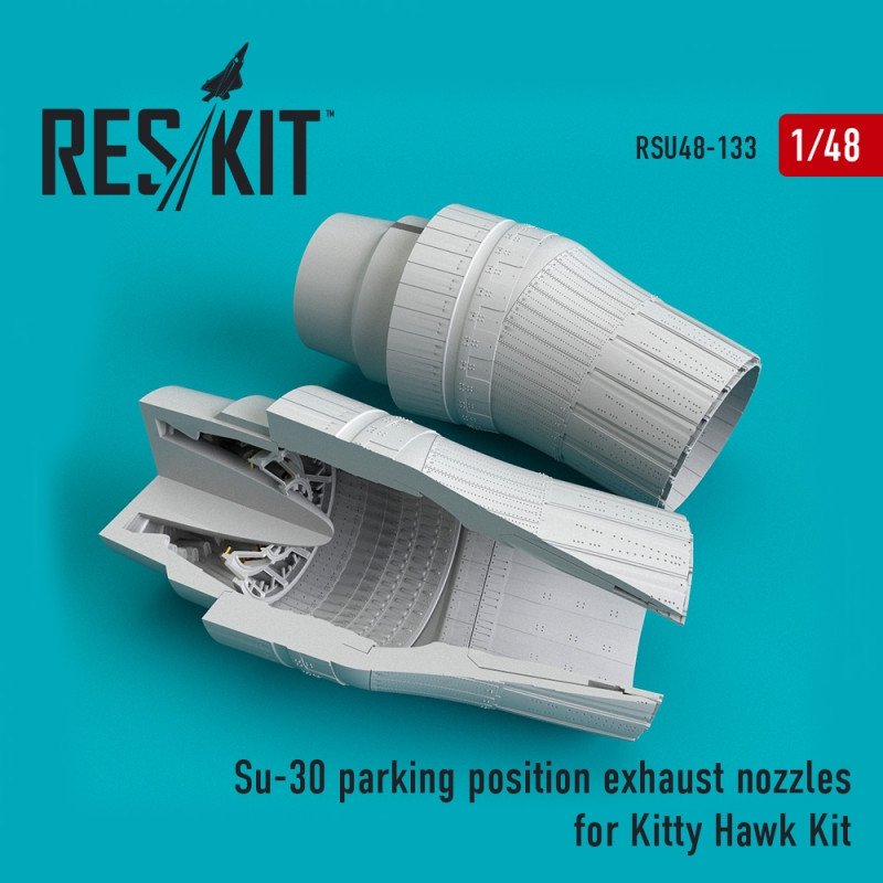 RESKIT RSU48-0133 Buses d'échappement de position de stationnement Su-30 pour maquette Kitty Hawk 1/48