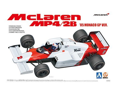 Aoshima 08191 Mclaren Mp4/2B &amp;#39;85 Monaco Gp 1/20